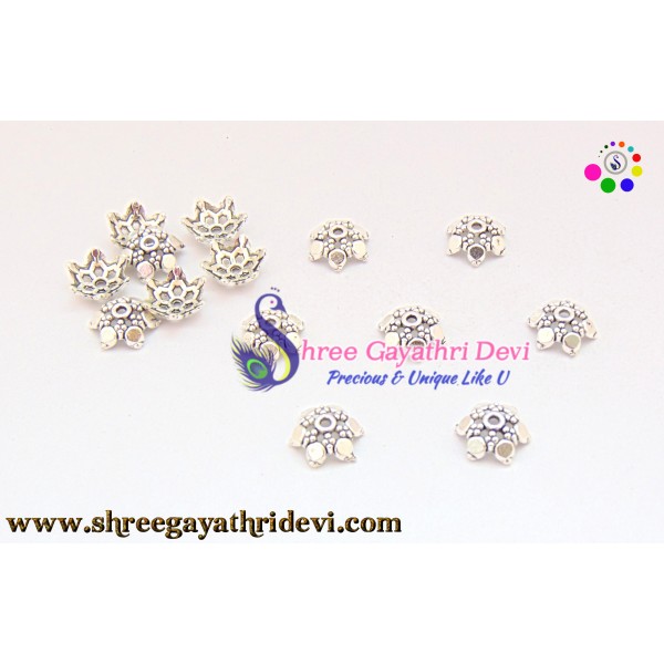 ANTIQUE SILVER BEADCAPS - 12MM - SGBC54