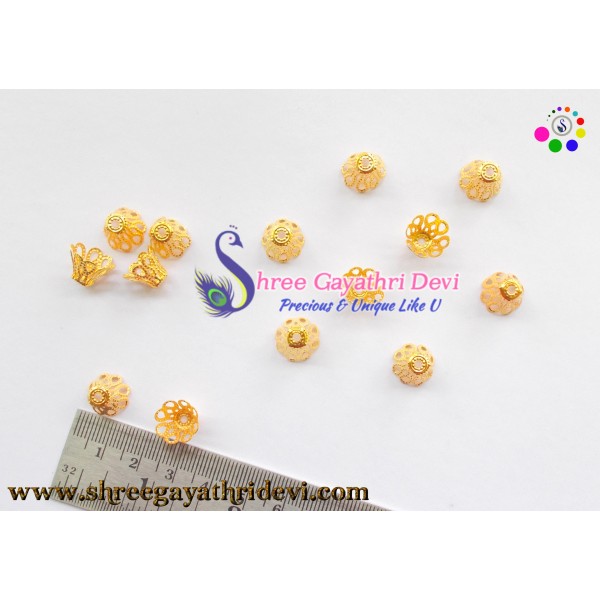 GOLD TASSELCAPS - 12MM - SGTC02