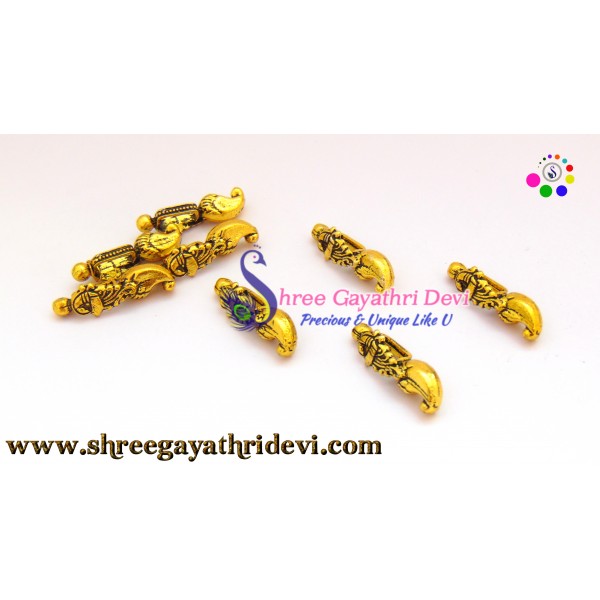 KOLHAPURI BEADS - ANTIQUE GOLD - 3CM