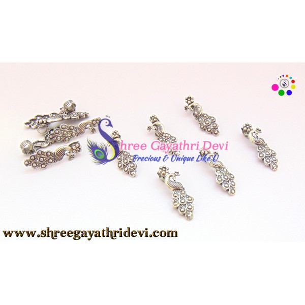 KOLHAPURI BEADS - ANTIQUE SILVER - 3CM