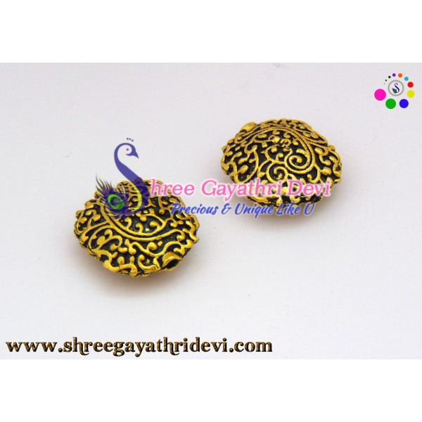 GERU BEADS - ANTIQUE GOLD - 2CM