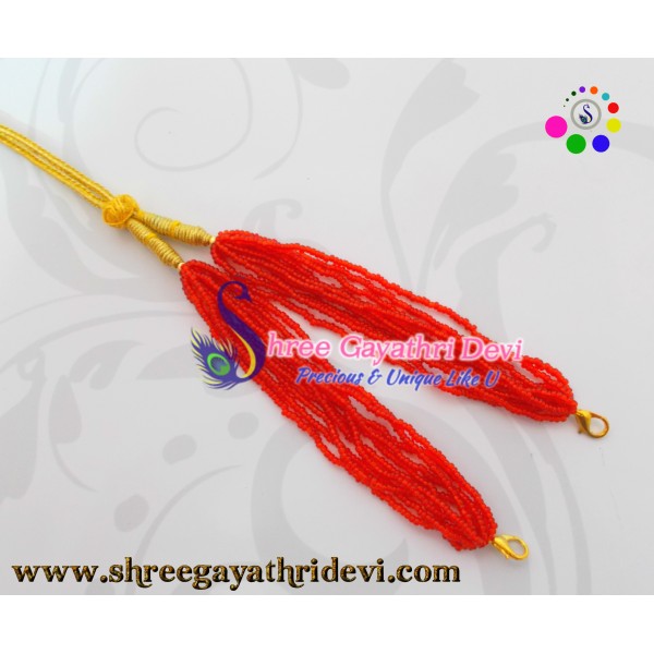 SEED BEAD DORI - RED - 40 CM