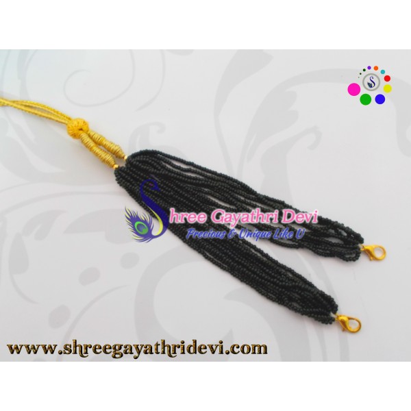 SEED BEAD DORI - BLACK - 40 CM