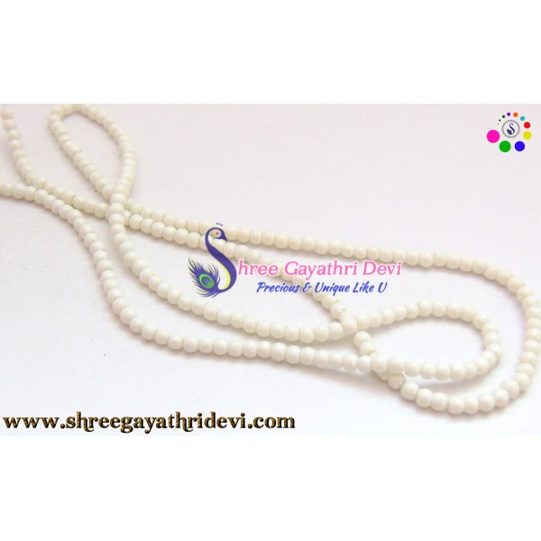 GLASS BEADS - ALABASTER WHITE - 3MM