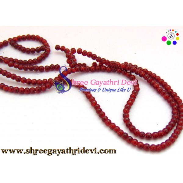 GLASS BEADS - BURGANDY - 3MM