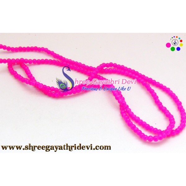 GLASS BEADS - DARK PINK - 3MM