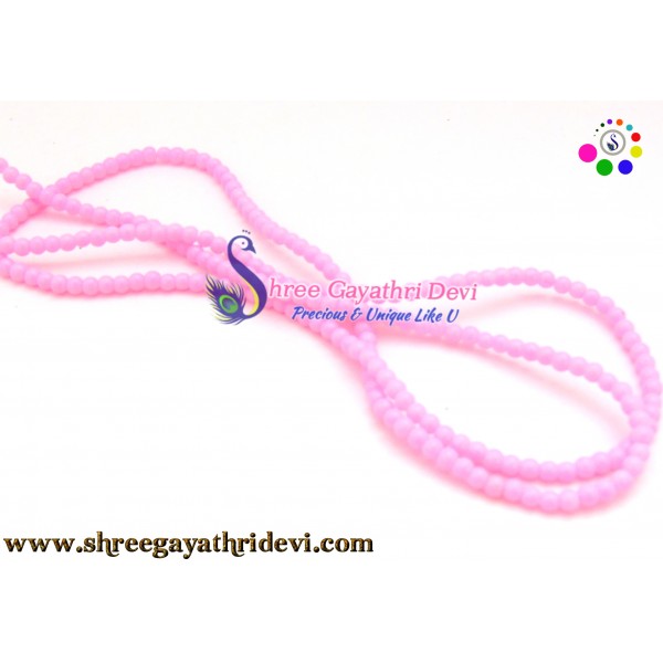 GLASS BEADS - BABY PINK - 3MM