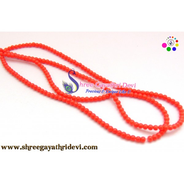 GLASS BEADS - MEDIUM ORANGE - 3MM