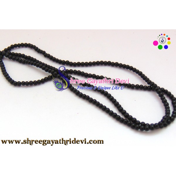 GLASS BEADS - BLACK - 3MM