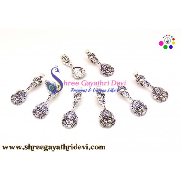 KOLHAPURI BEADS - ANTIQUE SILVER - 4.5CM