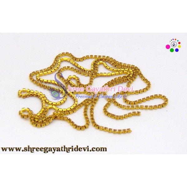 STONE CHAIN - 1MM - GOLD - SGCN20