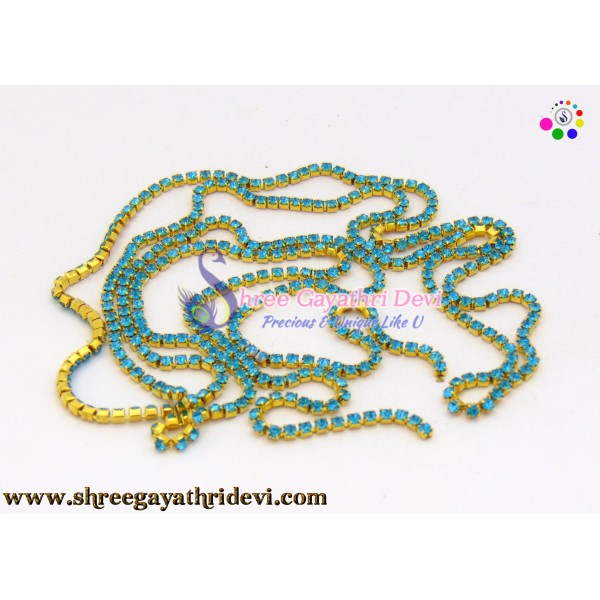 STONE CHAIN - 1MM - SKY BLUE - SGCN23