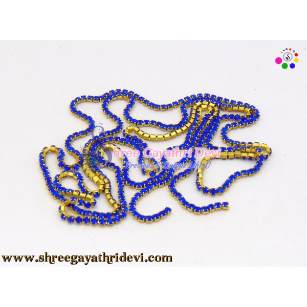 STONE CHAIN - 1MM - ROYAL BLUE - SGCN24