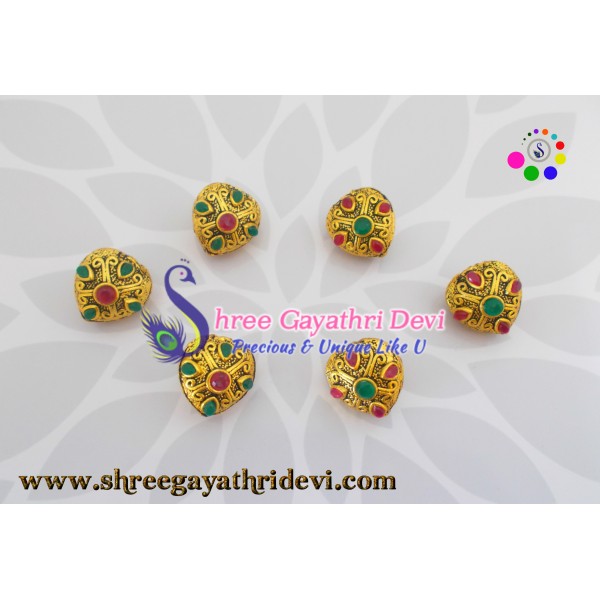 VICTORIA BEADS - SGVB17 - RUBY+GREEN  - 25MM
